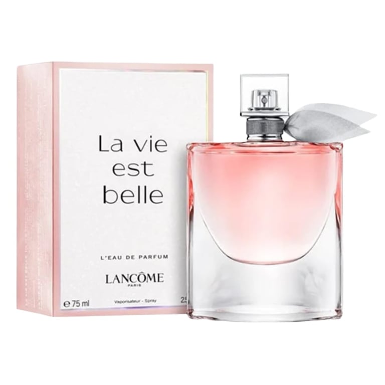 Lancome La Vie Est Belle eau de parfum 75ml bottle with pink box packaging