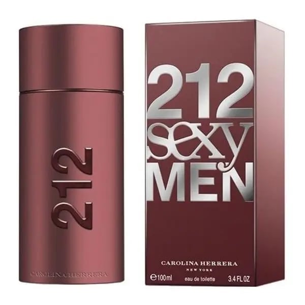212 Sexy Men cologne bottle and box set by Carolina Herrera, 100ml eau de toilette