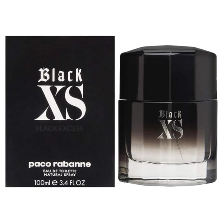 Black XS by Paco Rabanne eau de toilette 100ml bottle with product box